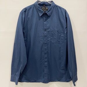 Arbor Long Sleeve Single Pocket Shirt Navy Blue XXL